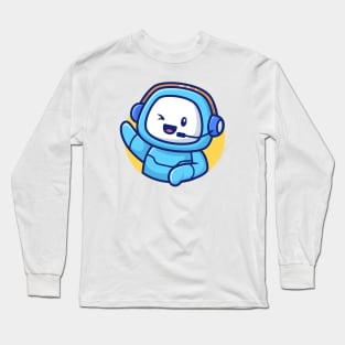 Cute Robot Long Sleeve T-Shirt